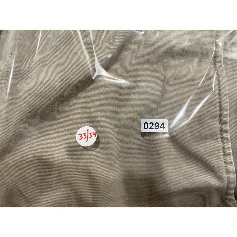 Banana Republic Aiden Chino Mens Pants Beige Casual 33x34 Straight Leg